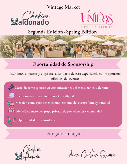 Sponsor Vintage Market by Chakira /Unidas somos mas fuertes