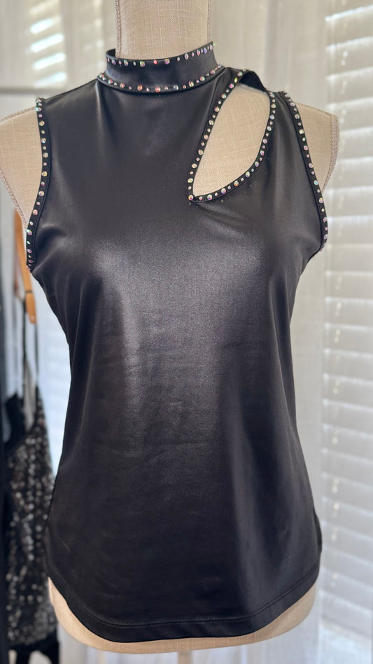 Top Noir Asimétrico